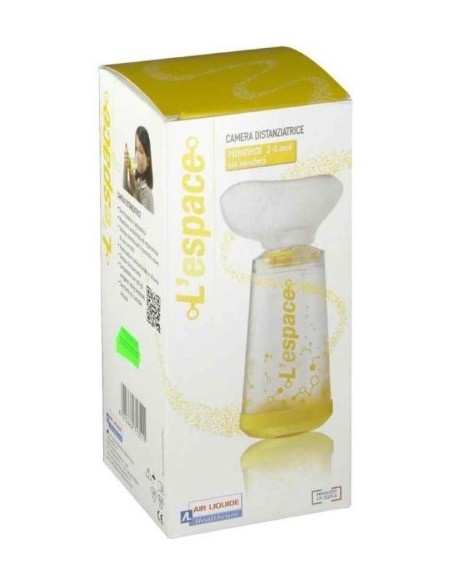 L'ESPACE CAMERA DISTANZIATRICE PEDIATRICA CON MASCHERA GIALLO