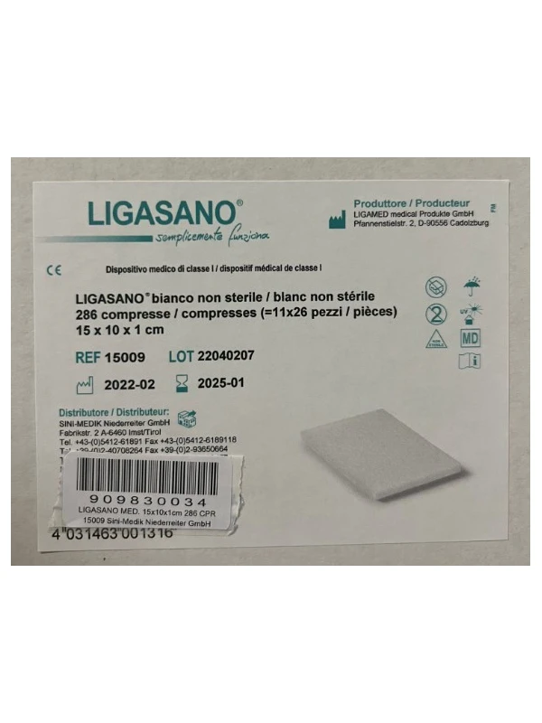 LIGASANO BIANCO NON STERILE -15X10X1CM - 286PZ