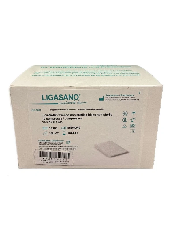 LIGASANO BIANCO NON STERILE 15X15CM 10PZ