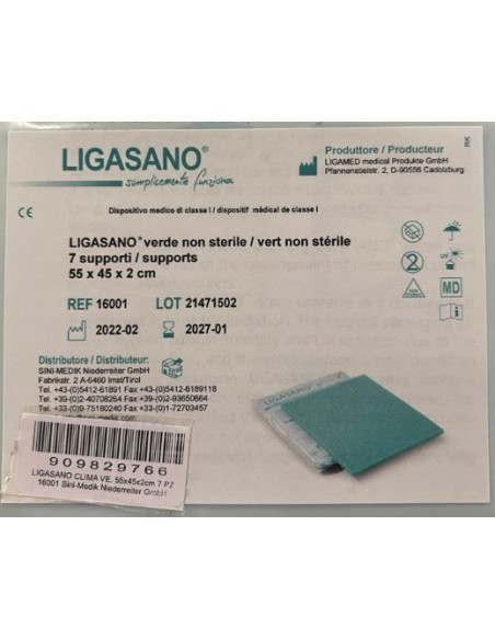 LIGASANO VERDE NON STERILE - 55X45X2 - 7PZ  COD.16001