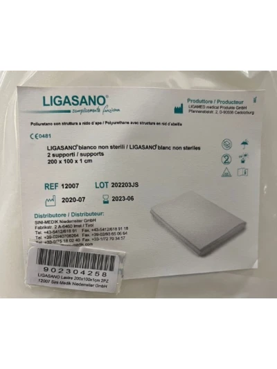 LIGASANO BIANCO NON STERILE - LASTRA 200X100X1CM - 2PZ