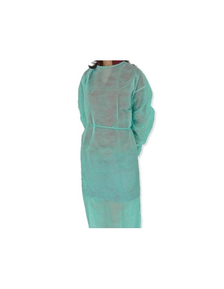 CAMICE VISITATORE MONOUSO VERDE IN TNT 10PZ