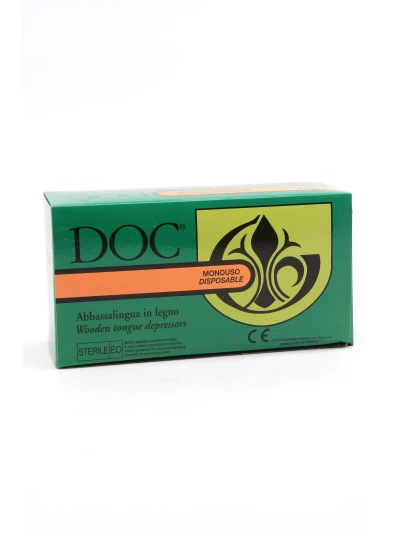 ABBASSALINGUA IN LEGNO STERILI DOC - 100PZ