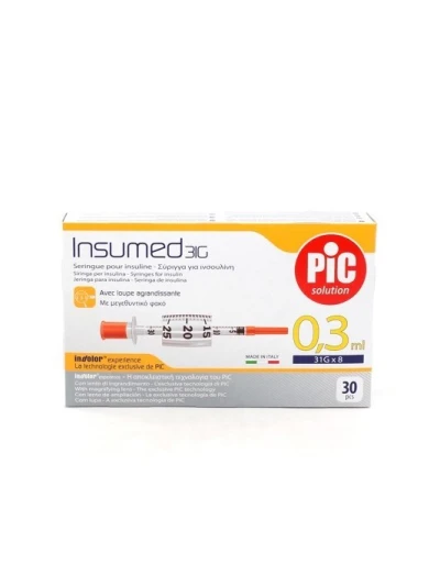 PIC INSUMED - SIRINGA PER INSULINA 0,3ML G31X8 - 30PZ