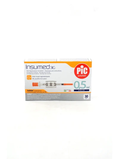 PIC INSUMED SIRINGA PER INSULINA - 0,5ML - 31GX8 - 30PZ