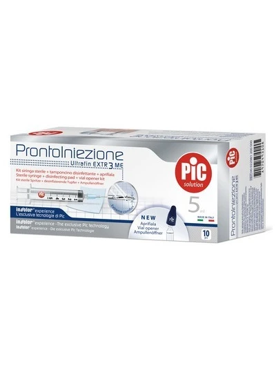 SIRINGA PIC PRONTOINIEZIONE G23X1 1/4 5ML 10 PEZZI