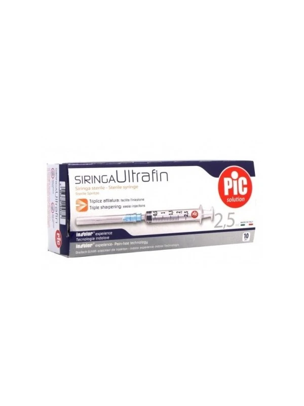 SIRINGA PIC UNLTRAFINE 2,5ML AGO14 STERILE MONOUSO - 10PZ.