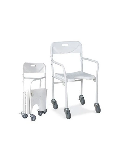 SEDIA DA DOCCIA PIEGHEVOLE CON RUOTE