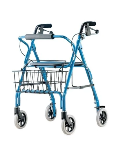 DEAMBULATORE ROLLATOR 4 RUOTE CON FRENO A LEVA -... 2