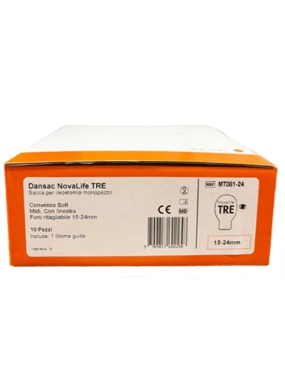 NOVALIFE TRE1 SACCA ILEOSTOMIA 15-24MM - COD.MT081-24 10PZ