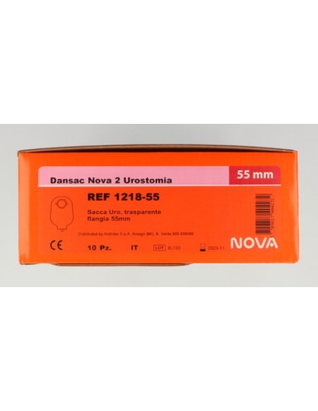 DANSAC NOVA2 SACCA URO TRASPARENTE 55MM - 10PZ COD.1218-55