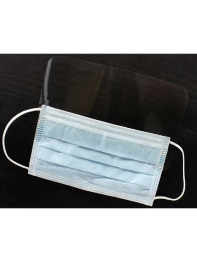 MASCHERINA CHIRURGICA CON VISIERA PARASCHIZZI TRASPARENTE