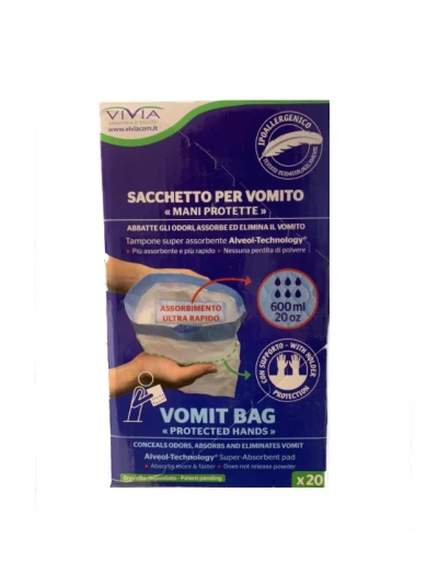 VIVIA SACCHETTI PER VOMITO AD ASSORBIMENTO RAPIDO 20PZ.