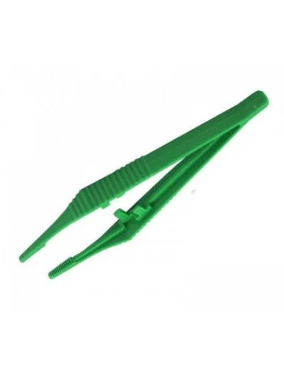 PINZETTA IN PLASTICA STERILE PER MEDICAZIONI - 13CM 2
