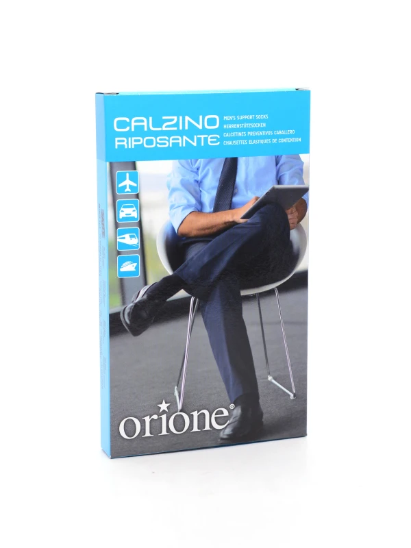 ORIONE 117 - CALZINO RIPOSANTE IN COTONE - COLORI BLU/NERO
