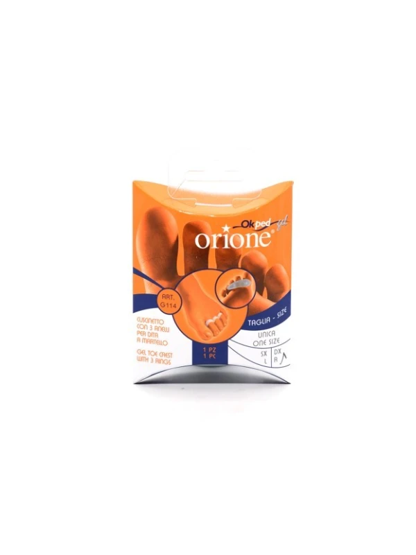 OK PED ORIONE G114 - CUSCINETTO CON 3 ANELLI PER DITA A MARTELLO - DESTRO