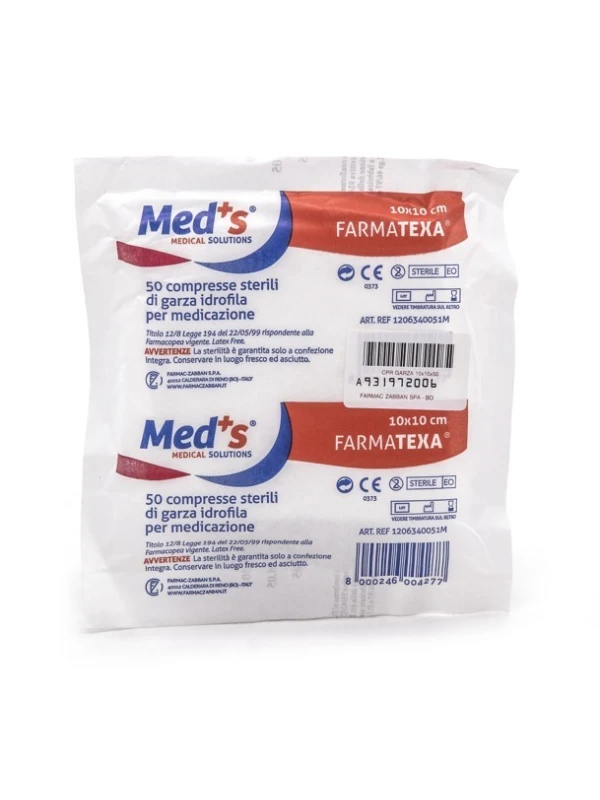 MED'S GARZA IDROFILA STERILE 12/8 - 10X10 - 50PZ