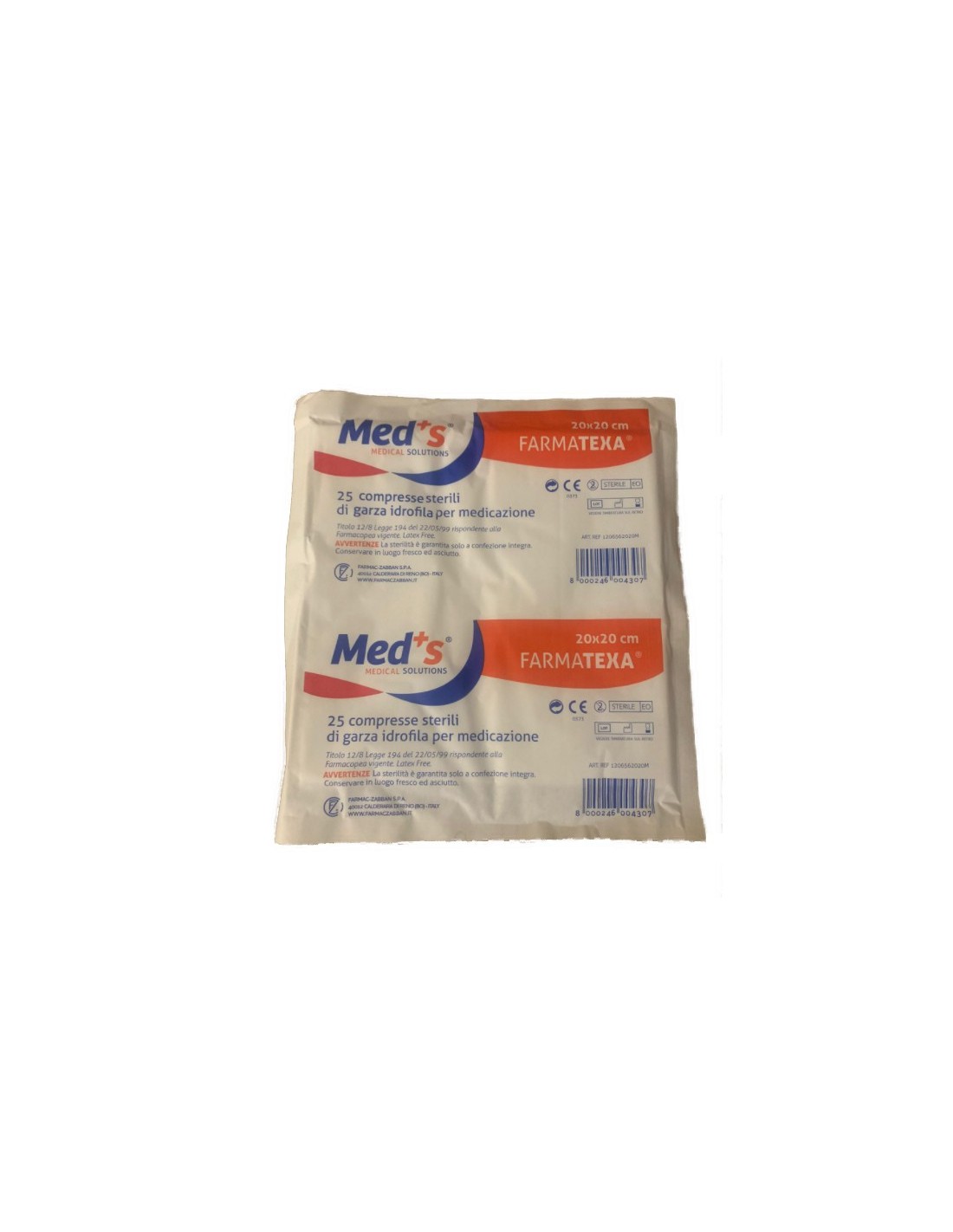 MEDS GARZA 12/8 10X10CM 100PZ