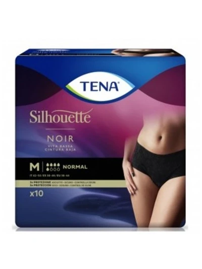 TENA SILHOUETTE NOIR MUTANDE ASSORBENTI MISURA M - 10PZ