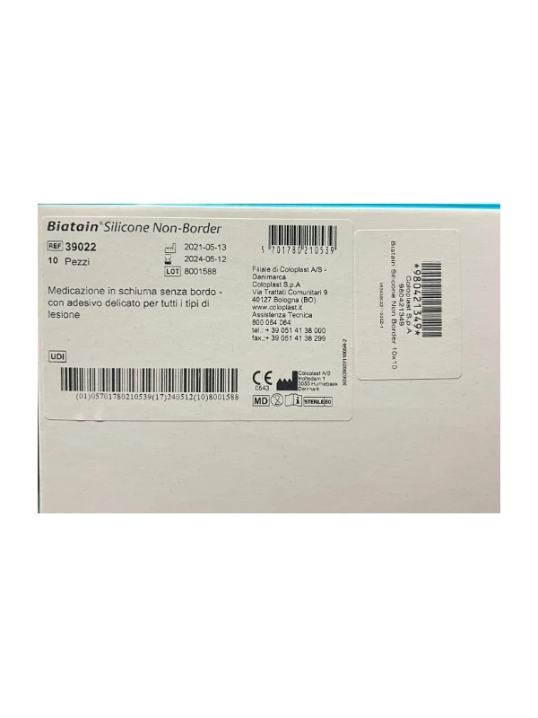 BIATAIN SILICONE NON-BORDER 10X10CM 10PZ