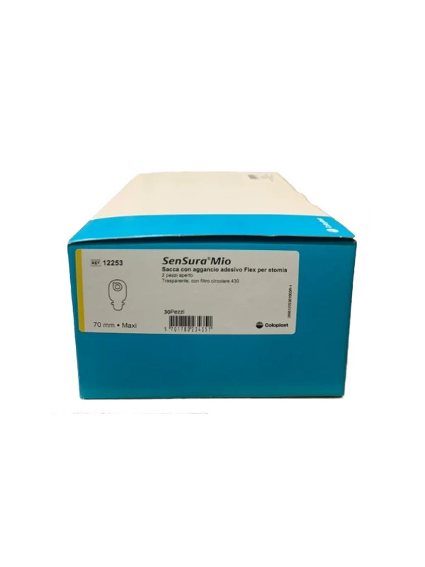 SENSURA MIO FLEX SACCA ILEOSTOMIA APERTA 70MM - 30PZ COD.12253
