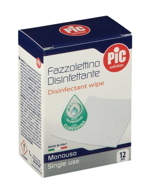 PIC SOLUTION FAZZOLETTINI DISINFETTATI - 12PZ.