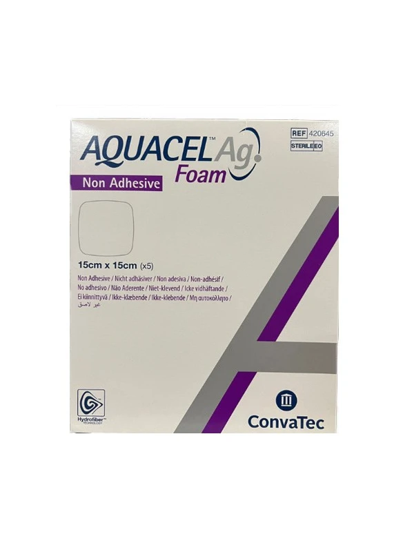 AQUACEL AG FOAM - MEDICAZIONE NON ADESIVA - 15CMX15CM - 5PZ