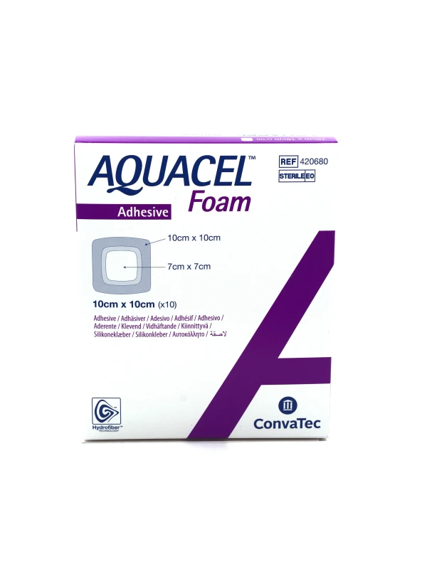 MEDICAZIONE AQUACEL FOAM - ADESIVO - 10CMX10CM - 10PZ