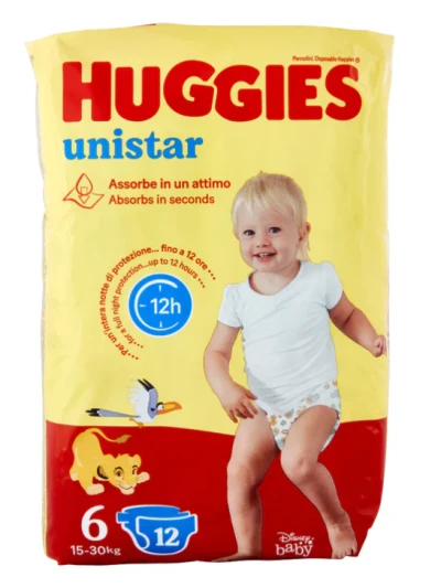 HUGGIES UNISTAR PANNOLINI BASE - TAGLIA 6 - 12PZ