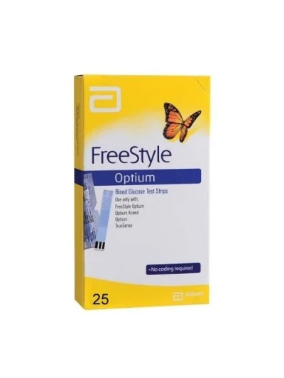 FREESTYLE OPTIUM STRISCE MONITORAGGIO GLICEMIA 25PZ