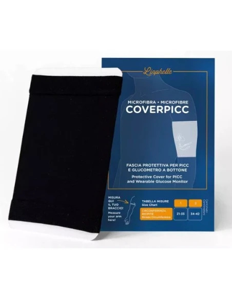 COVERPICC FASCIA PROTEZIONE PICC IN MICROFIBRA - BEIGE/NERO