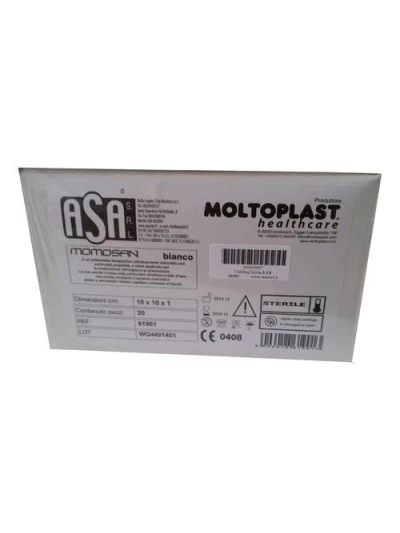 MOMOSAN BIANCO MEDICAZIONE STERILE 15X10X1 20PZ