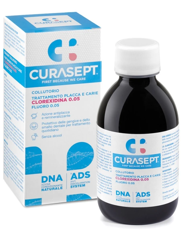 CURASEPT COLLUTTORIO CLOREXIDINA 0,05 PLACCA E CARIE 200ML