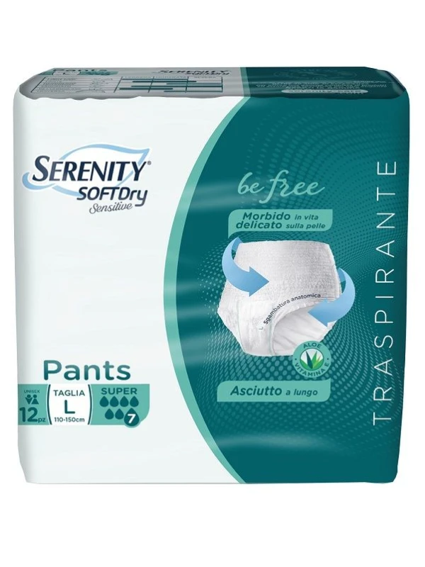 SERENITY PANTS SOFTDRY SENSITIVE SUPER MISURA L - 12PZ